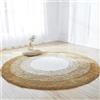 PALVIT Tappeto rotondo antiscivolo, 100 x 100 cm, morbido e soffice, vintage, per camera da letto, soggiorno, bagno, cucina, tappeto a pelo lungo, lavabile, per pavimenti interni