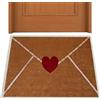 Generico Valentines Door Mat, Envelope Doormat Welcome, Cute Heart Design Non Slip Decorative Rug, Entryway Floor Mat for Families Apartment Front Porch Patio Deck Balcony Kitchen Outdoor Indoor