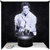 Lampephoto.fr - Lampada 3D E. Presley Idea regalo per fan del rock, luce notturna tattile a LED Illusion, effetto ologramma 3D, idea regalo di Natale o compleanno per uomo e donna TOP