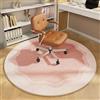 XIEMINLE Base rotonda per sedia, antiscivolo, per sedia da ufficio, casa e ufficio, per pavimenti in legno, sedia da computer, sedia da gaming, tappetino protettivo per pavimento (100 x 100 cm, rosa)