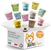 AKITAInk 1000 Pz Bicchieri Caffe Carta Biodegradabili Biocompostabili Tazzine 75 ml Made in Italy 100% Top Qualità