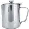 Ejoyous Bricco per Latte con Coperchio, Bricco per Schiuma di Latte in Acciaio Inox, Universale per Caffè, Crema, Cappuccino, 350 ml