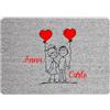 Colorfamily Tappeto Zerbino San Valentino personalizzato con nome Palloncini Coppia Innamorati Ingresso Casa Regalo 60x40 cm in poliestere