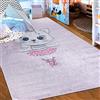 Mazovia Tappeto Salotto - Tapeto Stampato Pelo Corto - Morbido Tappeto Camera da Letto - Antiscivolo Tapeto EMMA - Tappeto Bambini Motivo Ballerina Gatto - Rosa Pink 80x150cm