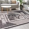 Mazovia Tappeto Moderno - Morbido Pelo Corto - Tappeto da Salotto Oeko-Tex - Tappeto per Ingresso Camera, Da Letto, Cucina, il Soggiorno - Collezione ATENA - Grigio 140 x 200 cm