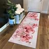 Siunwdiy Tappeto Cucina Antiscivolo Passatoia Ingresso Lavabile 1.2 Metri Crema rosa Tappeto da cucina 3D Motivo Floreale Tappeto Runner per Casa cucina,corridoio,Entrata，40x120cm