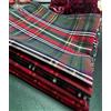 TESSILE & SERVICE SRL T&S SET DI 6 TOVAGLIOLI STOFFA TARTAN STILE SCOZZESE COL.VERDE COTONE E LUREX MIS.43X43 OS