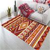 ZJXSNEH Tappeti in stile persiano della Boemia Tappeto antiscivolo per soggiorno Camera da letto Studio Tappeti rettangolari Boho Marocco Tappetini etnici tapis-rosso e bianco 50x80cm