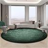 LONGSAO Rotondo Tappeto Designer Tappeto Moderno Salotto Semplice e fresco puro colore verde scuro, ø 190CM