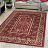 Mazovia Tappeto Salotto Moderno Orientale e Vintage Pelo Corto - Tappeti Soggiorno Turchi Originali - Tappeti Camera da Letto - Tappeti Salotto Grandi Dimensioni - Boredaux Rosso Scuro 120x170 cm