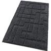 emmevi Tappeto Bagno Cotone Morbido 3D Camera Sendiletto Elegante Lavabile mod.SNAKE 55X90 ANTRACITE (F)