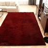 QENHYUN Tappeto da Soggiorno 140 x 200 cm Morbido Tappeto Pelo Lungo Antiscivolo Lavabili per Scendiletto Camera da Letto, Cucina y Soggiorno, Weinrot