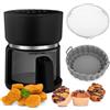 4SWISS Pure Glass - Friggitrice ad Aria Senza Olio con Cassetto in Vetro, Sistema Igienico, 12 Programmi, Efficiente ed Elegante - Perfetta per una Cucina Sana e Moderna