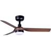 FARO BARCELONA 33823-1TW - MINI PUNT S LED Ventilatore nero/legno scuro DC