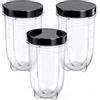 Sonhomay Confezione da 3 tazze di ricambio da 473 ml con coperchio, compatibili con mixer Magic Bullet da 250 W, accessori per bicchieri da succo