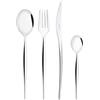 BUGATTI, Natura, Set Posate 24 Pezzi in Acciaio Inox 18/10 con Scatola Gallery Compatta, Servizio Posate per 6, Cucchiai, Forchette, Coltelli e Cucchiaini Caffè