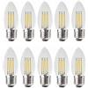 WELSUN Lampadina a filamento E26/E27. 3 V C35 LED. Lampada a candela per ciondolo a energia solare Light Street Light Solar Chandelier confezione da 10