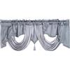 Gralara Tenda corta con asta per tenda, mantovana, mantovana, mantovana, trattamenti per finestre per cucina, grigio