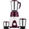 Bajaj Macinino miscelatore indiano, 3 barattoli, nero GX3701, Classic, Herculo, Ivora Rex 500 750W, 1000W, 500W (Rex 500 viola)