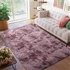 CUIMEI Tappeto Camera da Letto Moderno 65 x 85 cm, Fondo Antiscivolo, Lavabile Fino a 30 Gradi, Morbidissimo, Aspetto Pelliccia, per Cameretta Piacevolmente Morbido Tappeto, Viola Rosa