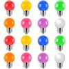 Jiotouhu Lampadina LED colore E27 2 W equivalente 20 W 200 LM AC 220 V-240 V E27 Lampadine Ghirlanda Colore LED Lampadine Multicolore per Casa Bar Festa Decorazione d'Ambiente - Confezione da 16