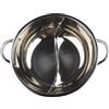 Jayruit Pentola doppia divisa, doppia pentola con doppia divisione, adatta per fornelli a gas, per casa, cucina, zuppe, 28 cm