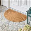 Astra Zerbino moderno per porta d'ingresso - Tappetino in cocco 60x90cm a semicerchio naturale - Tappetino antisdrucciolo robusto - Zerbino interno