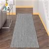 LIHY Tappeto passatoia 90 x 250 cm, corridoio, cucina, grigio, tinta unita, poliestere, lavabile, per corridoio, camera da letto, soggiorno, lunghezza regolabile