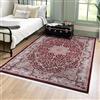 Mazovia Tappeto Salotto Moderno - Tapeto Stampato a Pelo Corto - Morbido Tappeto Camera da Letto - Antiscivolo Tapeto VICTORIA - Tappeto Salotto Motivo Vintage Orientale - Rosso 120x170cm