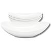 LEONARDO LUXURY HOME DESIGN Set 4 Piatti Porcellana Bianca Forma di Gondola Bianco Ideali Pasta Risotti Insalate Secondi in Salsa Idea Regalo (4, Gondola Bianca)