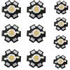 LEDLOCLB Chip Led 10 Pezzi 1 W 3 W 5 W Ad Alta Potenza Rosso/Giallo/Blu/Verde/Bianco/Bianco Caldo/Bianco Freddo/Ultravioletto/Spettro Completo Lampada A Emissione Led 20Mm Pcb Nero,Bianco Caldo,5 W