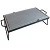 Inferramenta Bistecchiera in Pietra Naturale ollare lavica con Manici e Piedi di Sostegno per Barbecue griglia Cottura dietetica Made in Italy (40x70x2 cm)