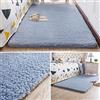 ZJXSNEH Tappeto Lanuginoso Nordico Per Camera Da Letto Soggiorno Grande Dimensioni Peluche Antiscivolo Morbide Tappeti Per Bambini Per Bambini-Grigio Blu 80x150cm