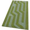 emmevi Tappeto Cucina A Righe 3D Morbido Bordato Passatoia Ingresso Assorbente Antiscivolo 57x115 Verde