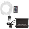Locadence Kit Luci Sensoriali in Fibra Ottica, Luci da Soffitto RGBW Attivate Dal Suono con Controllo APP per Telefono Colorato per Auto, Casa, Parete di Fondo, Decorazione