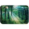 A.Monamour Tappetino per Il Bagno Antiscivolo Assorbente Morbido Luce Del Sole Attraverso La Foresta Verde Alberi Natura Paesaggio Stampa Lavabile Tappeto Tappetini Doccia Cucina Zerbino 40x120cm