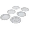 HERVIT Box Set 6 piattini in box regalo idea bomboniera porcellana grigio 19,5cm