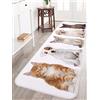 A.Monamour Tappetino per Il Bagno Antiscivolo Assorbente Morbido Simpatici Animali Domestici Cani Gatti Amante Degli Animali Lavabile Tappeto Tappetini Doccia Passatoia da Cucina Zerbino 40x120cm