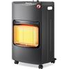 Wiltec Stufa a gas infrarossi 4,2K W, pieghevole, con rotelle, 3 livelli di potenza, con ODS