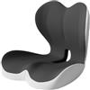 LeeQinersw Cuscino per Sedile Ortopedico Con Fondo Antiscivolo E Una Fodera Rimovibile, Cuscino Ergonomico per Supporto Lombare E Coccige in Schiuma a Memoria Di Forma Adatto per Ufficio E Auto, Grigio