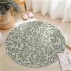 Generico Tappeto rotondo da pranzo Fiore D'Epoca Di William Morris Motivo Tappeto antiscivolo per soggiorno soffice, per camera da letto, divano, cucina, cameretta dei bambini, diametro 120 cm, Verde Salvia