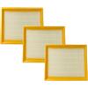 vhbw 3x filtro compatibile con Lidl Parkside PPWD 30 A1 aspirapolvere - filtro HEPA giallo