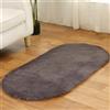 Tomifine Tappeto Imitazione Lana, Soffice Faux Tappeti Pelliccia, Grigio Scuro, 50 x 100 cm