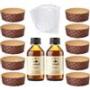 Pasticceria Fraccaro 1932 Kit Stampo per Panettone (10pz x 1Kg) | + Aroma per Dolci Fraccaro (2x100, Stampi di Carta di Pura Cellulosa ideale per l'uso in Forno, resistente al calore 200°C