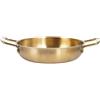 WAZUBC Pentola per Frutti di Mare In Acciaio Inox, Doppia Orecchio per Cucinare Noodle, Ramen, Pasta, Cucina Ciotola Portatile per Ramen per la Casa (oro, 26cm)