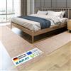 KARAT Tappeto moderno Geneva per camera da letto, soggiorno, set da 3 pezzi, con paracolpi moderni, colore beige, tappeto passatoia per camera da letto e soggiorno, morbido tappeto passatoia Geneva (B