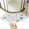 MOTT 50 Quadrant - Tappetino da bagno curvo 45 x 100 cm, tappeto antiscivolo, tappetino da doccia angolare lavabile, tappetto a forma di ventaglio