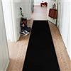 rugsx Passatoia Trendy per cucina, corridoio, chiesa, soggiorno, robusto, classico nero 50x300 cm