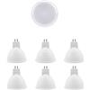 AUFWH 6 pezzi Lampada LED Lampadina MR16 GU10 E27 E14 6W 220V-240V Bombillas Lampada LED Faretto Lampara Faretto LED 24/120 gradi-MR16_120 Bianco freddo