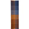 RugVista Aberdeen, Tappeto, 80 x 300 cm, Rettangolare, Soggiorno, Camera da letto, Corridoio, Lavabile solo a secco, Certificato Care & Fair, arancione/Blu